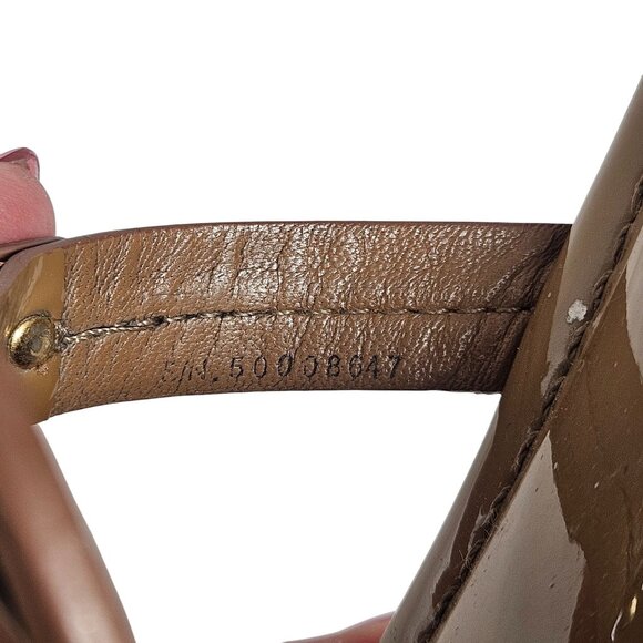 Tory Burch Women Miller Patent Leather Sandal 7.5 Best Seller Chic Minimalist - Picture 10 of 12